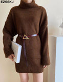 Christmas Gift cashmere Autumn Winter highneck thick oversize Sweater pullovers Women 2021 LOOSE  sweater pullovers female Long Sleeve