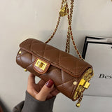 Back To College 2023 Barrel Shaped Handbags Luxury Fashion Designer Mini PU Leather Women's Handbags Female One Shoulder Crossbody Bag