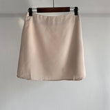 Christmas Gift Msfancy Summer 2 Pieces Skirt Set Women 2021 Satin Long Sleeve Loose Shirt A-line Mini Skirt Elegant Conjuntos De Vestido