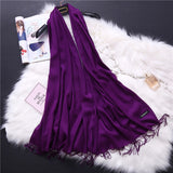 Christmas Gift 2021 women scarf solid cashmere scarves lady shawls and wraps winter head scarf pashmina long size foulard hijab wholesale