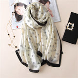 Christmas Gift 2021 luxury brand women's scarf fashion lady silk scarves print soft shawls pashmina foulard long bandana echarpe hiver femme