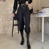 Kukombo Korean Two-Piece Set Women Winter New Temperament Stand-Up Collar Puff Sleeve Shirt Tops Female + Harem Pants Suit Female220920