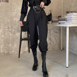Back to college outfits Kukombo Korean Two-Piece Set Women 2022 Winter New Temperament Stand-Up Collar Puff Sleeve Shirt Tops Female + Harem Pants Suit Female fx0615