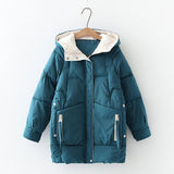 Christmas Gift 2021 Women Winter Warm Thick Hooded Cotton Down Jacket Newest Long Padded Parka For Women Oversize 3XL Winter Loose Cotton Coat