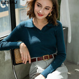 Christmas Gift Polo callor women's sweaters 2021 Thin Autumn Winte wool swearter slim female Women chic female loose women's jumper pull