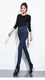 Christmas Gift New High Waist Velvet Thick Jeans Female Winter Skinny Stretch Warm Jeans Pants Mom Black Denim Trousers With Fleece Pants P125