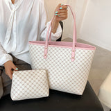 Back To College 2023 Luxury Designer High Capacity Tote Handbags For Office Women Trends Designer Striped Shopper Shoulder Shopping Bag