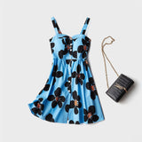 Christmas Gift Marwin New-Coming Summer Women Spaghetti Strap Print Floral Sleeveless Empire Beach Dresses High Street Style
