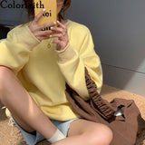 Christmas Gift New 2021 Spring Autumn Women Sweatshirts Pullovers Oversized Fashionable Korean Pop Jumper Thicken Lady Tops SS1293