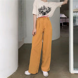 Kukombo Korean Fashion Straight Loose Suit Pants Women Solid Color Casual Trousers High Waist Wide Leg Pantalones Female 3a535
