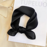 Christmas Gift Solid Natural Silk Square Scarf Women Small Neck Hairband Foulard High Quality Bandana Scarves Female Summer New Neckerchief