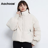 Christmas Gift 2021 Solid Color Fashion Winter Parka Women Long Sleeve Zipper Thick Warm Parkas Coat Casual Down Jacket With Pockets