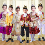 Kukombo Halloween Cosplay Costumes European Royal Court King Queen Prince Princess Medieval Clothing For Kids Lolita Dress Drama Play Renaissance