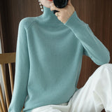 Christmas Gift Turtleneck Cashmere Women Sweaters Solid Casual Long Sleeve Knitted Jumper Female Bottoming Pullover Sweaters 2021 Autumn Winter