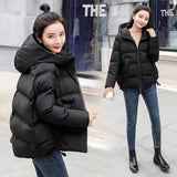 Christmas Gift 2021 New Women's Coats Parkas Winter Jacket Fashion Hooded Bread Service Jackets Thick Warm Cotton Padded Parka Female Outwear