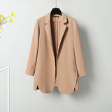 Kukombo Blazers Women Simple 4 Colors Elegant Feminine Leisure Solid Large Size Loose Office Lady Spring Popular Trendy All-match New