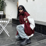 Christmas Gift 2022 Spring Red Coat American Baseball Bomber Students Jacket Loose Men Women Couples Tops Harajuku Plus Size Streetwear Be Free