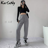 Christmas Gift White Sweatpants Women Baggy For Summer High Waist Trousers Sport Grey Sweatpants Cotton For Women Wide Leg Pants 2021