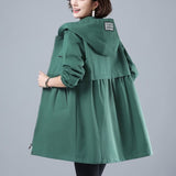 Christmas Gift Women's Jacket 2021 Spring Autumn Hooded Causal Windbreaker Famale Basic Jackets Coats Zipper Lightweight Jackets Outwear C-10
