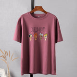 Christmas Gift Hirsionsan Gothic Character Printed T Shirt Women Harajuku Soft Summer Cotton Tshirt Korean Loose Tees Ins Casual Female Tops