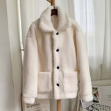 Christmas Gift 2021 Winter Thicken Warm Teddy Fur Jacket Coat Women Casual Fashion Lamb Faux Fur Overcoat Fluffy Cozy Loose Outerwear Female