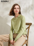 Christmas Gift casual spring autumn thin oversize sweater pullovers Women basic loose square neck cashmere sweater female knit jumper