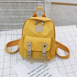 Kukombo Backpack Women Small Teenage School Bag Fashion New High Quality Zipper Female Backpacks Double Belt Mini Shoulder Bags Travel