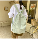 Kukombo New Waterproof Nylon Women Backpack Female Travel Bag Backpacks Schoolbag for Teenage Girls Solid Color Bookbag Mochila Bookbag