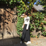 Kukombo New 2024 Autumn Winter Women Skirts Knitting Straight Korean Style Split Harajuku Elegant Vintage Long Skirts