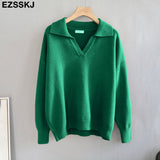 Christmas Gift polo collar Autumn Winter Sweater pullovers Women 2021 loose thick cashmere Sweater Pullover women oversize sweater jumper