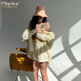 Kukombo Elegant Solid Sets For Women Casual Long Sleeve Blouse Shirts High Wasit Lace-Up Two Piece Short Set Fashion Home Suit