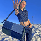 Kukombo plaid checkerboard women 2 piece set short sleeve crop top flare pants bell patchwork streetwear fashion 2022 summer