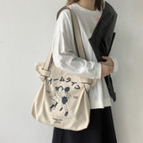 Kukombo Women's Tide Shoulder Bags 2022 New Style Large Capacity Canvas Bag Women's Single Shoulder Korean Personalized Yoga Travel Bag