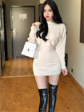 Christmas Gift NEW Women Dress Knitted Dresses Long Maxi Oversize Dresses Knitting Robe Vestidos Elastic Bodycon Women Summer Sexy Slim Dresses
