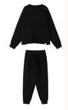 Kukombo Chic Women Sweater Pullovers & Elastic Waist Harem Pants Autumn Winter Female 2 Pieces Knitted Set