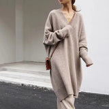 Christmas Gift NEW Autumn Sweater Women Dress Winter Long sleeve Sweater Knitted Dresses Long loose Maxi Oversize Dresses Knitting Robe Vestido