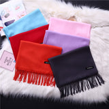 Christmas Gift 2021 women scarf solid cashmere scarves lady shawls and wraps winter head scarf pashmina long size foulard hijab wholesale