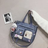 Kukombo Oxford Waterproof Back Pack Women Cute Large-capacity Crossbody Bags Portable Travel Bag Female Small Badge