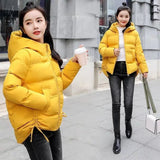 Christmas Gift 2021 New Women's Coats Parkas Winter Jacket Fashion Hooded Bread Service Jackets Thick Warm Cotton Padded Parka Female Outwear