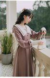 Kukombo Preppy Style Dress Women Spring 2022 French Double Collar Fashion Sweet Long Sleeved Elegant Dress Vestidos Autumn With Belt