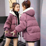 Christmas Gift 2023 New Women's Coats Thicken Warm Cotton Padded Parka Female Outwear Winter Parkas Jacket Fashion Hooded Bread Service Jackets
