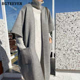 Christmas Gift BGTEEVER Turtleneck Full Sleeve Oversized Knit Dress Female 2021 Winter Vestidos Casual Thick Twisted Women Long Sweater Dress