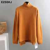 Christmas Gift Autumn Winter O-NECK oversize thick Sweater pullovers Women 2021 loose cashmere  turtleneck Sweater Pullover female Long Sleeve