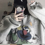 Kukombo Black Friday Sales Kawaii Anime Winter Women Hoodie Cute Cartoon Long Sleeve Casual Hoodie Oversized Sweatshirt Harajuku Tops Fashion Pullover