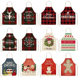 Linen Merry Christmas Apron Christmas Decorations for Home Kitchen Accessories Natal Navidad 2021 New Year Christmas Gifts