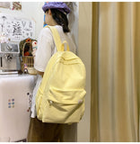 Kukombo New Waterproof Nylon Women Backpack Female Travel Bag Backpacks Schoolbag for Teenage Girls Solid Color Bookbag Mochila Bookbag