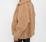 Kukombo Faux Fur Woman Jacket Lamb Wool Autumn Winter Coat Fluffy Warm Solid Thick Teddy Coat Zipped Casual Outwear Femme Veste