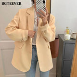 Christmas Gift BGTEEVER New Spring Autumn Loose  Women Jacket Blazer Casual Notched Collar Long Sleeve Female Jackets 2021 Ladies Suit Coats