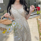 Kukombo Hstar Sweet Elegant Floral Party Dresses Women Print Puff Sleeve Boho Korea Irregular High Street Vintage Sundresses Summer 2022