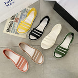 Kukombo Women Summer Flat Jelly Sandals 2022 Open-Toed Slip On Slides Slippers Candy Color Casual Beach Outdoot Female Yellow Shoes